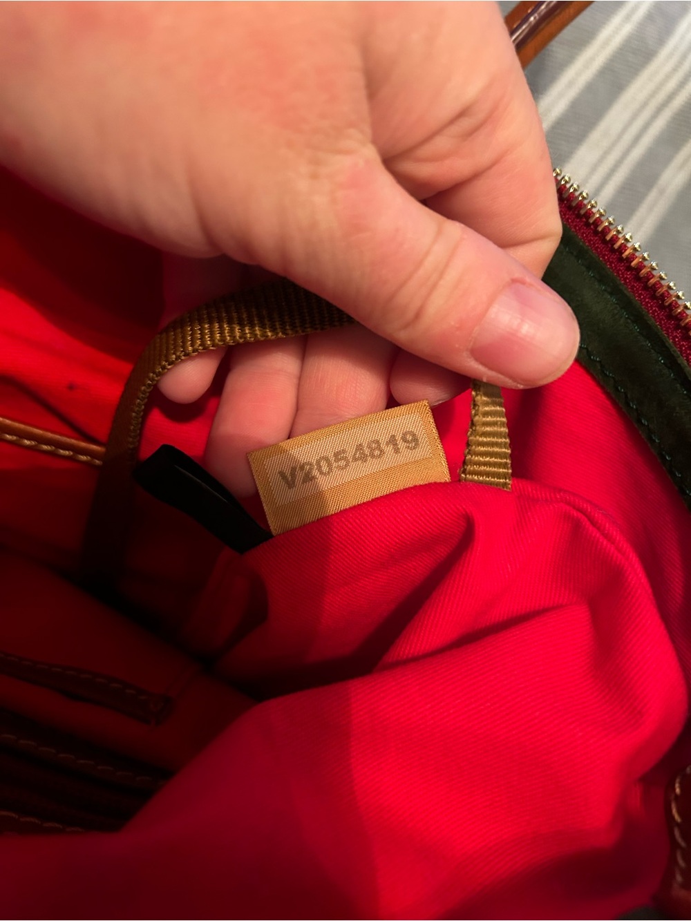 Dooney & Bourke Cognac Leather Tote - Picture 2 of 4